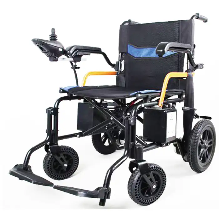 Factory Price High Strength Steel Power Wheelchair Lightweight Portable Handicapped Foldable Electric Wheelchair for Adults