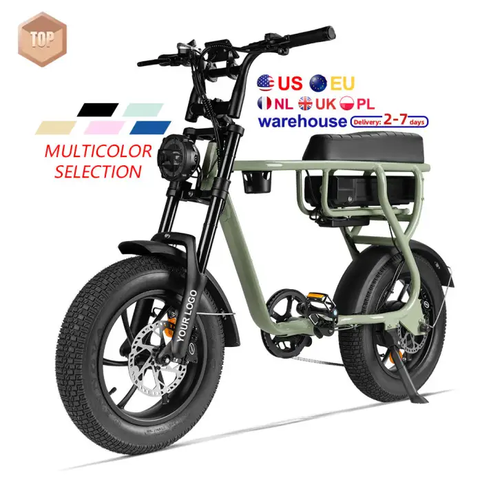 7GOEU Warehouse Ready Stock Electric Bike 16inch Fat Tire E-bike 250w 25km/h Ebike Electric Bicycle Adult Fatbike