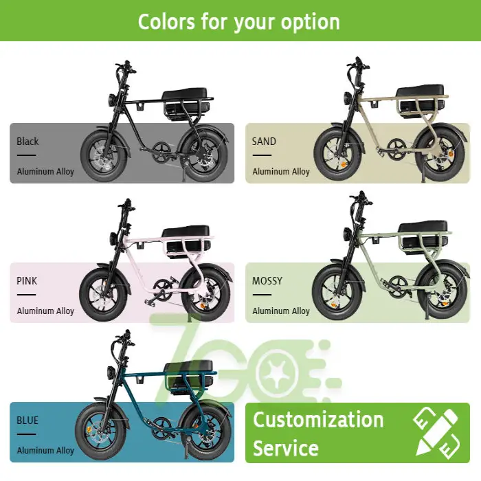 7GOEU Warehouse Ready Stock Electric Bike 16inch Fat Tire E-bike 250w 25km/h Ebike Electric Bicycle Adult Fatbike