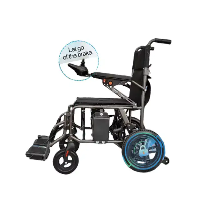 Lithium Battery Motorized Wheelchair Lightest Folding Electric Wheelchair for Adults