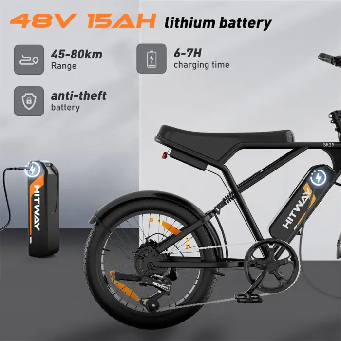 48V 15Ah 250W 20"*4.0 Fat Tire Electric Mountain Bike, All-Terrain E-Bike for Off-Road Riding