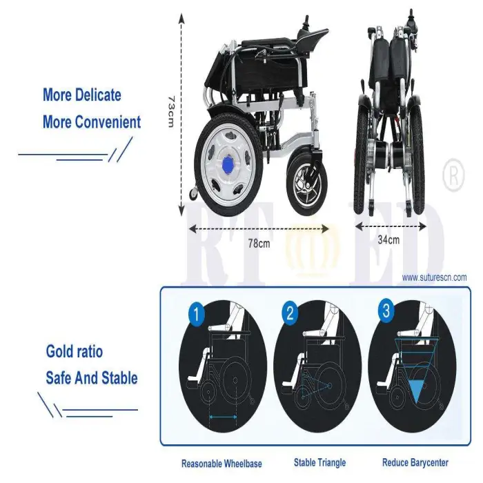 Lightweight Foldable Electric Multifunctional Wheelchair