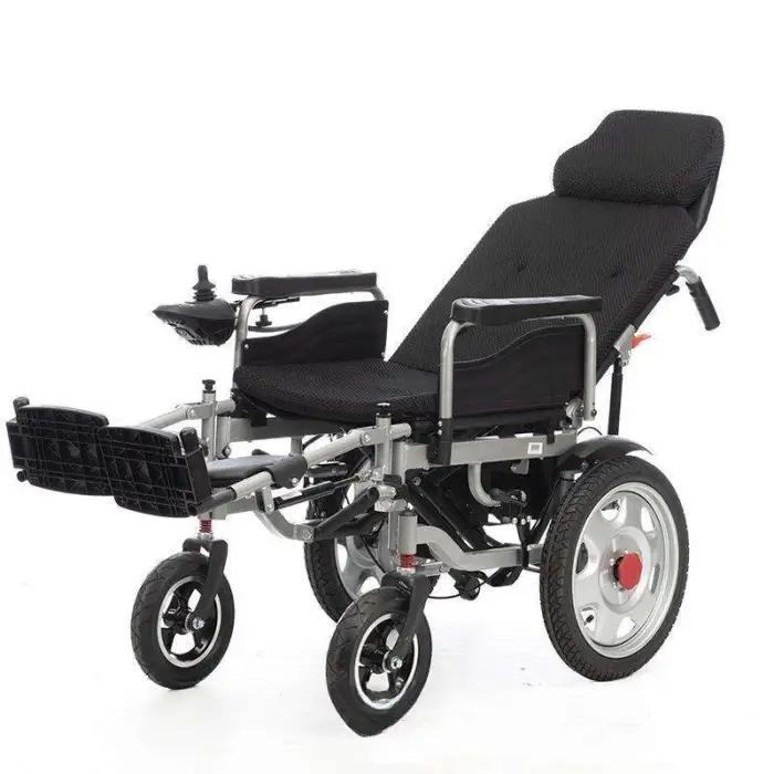 Portable Lie Down Breathable Wheelchair Electric Wheel Chair for Injuried Disable Elderly People