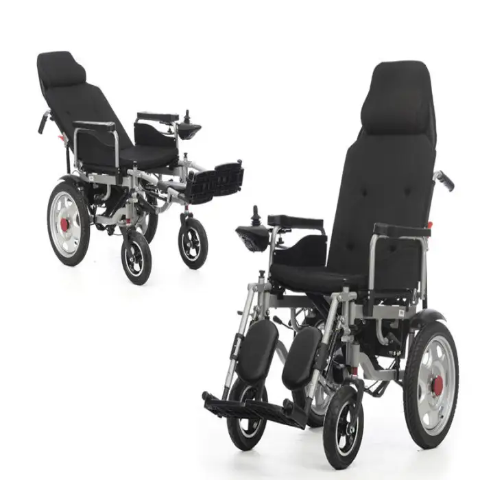 Portable Lie Down Breathable Wheelchair Electric Wheel Chair for Injuried Disable Elderly People