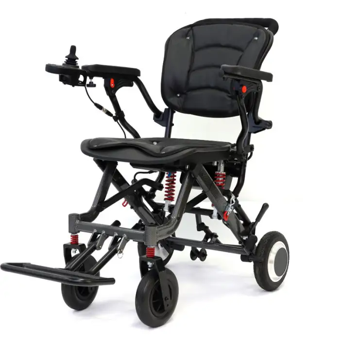 Ergonomic Shock-Absorbing Electric Wheelchair Lightweight Portable Folding Electric Wheelchair Foldable Power Wheelchair