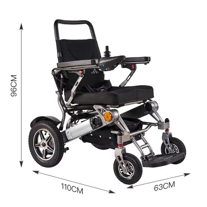 Intelligent Remote Control Fully Automatic Folding Reclining Electric Wheelchair Lithium Batteries Power Wheelchair Foldable