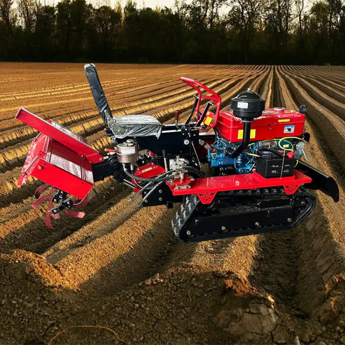 Agricultural Multifunctional Machinery Cultivator Rotary Tiller Mini Crawler Rotary Tiller