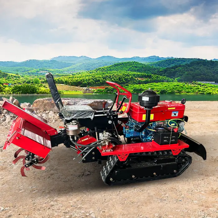 Agricultural Multifunctional Machinery Cultivator Rotary Tiller Mini Crawler Rotary Tiller