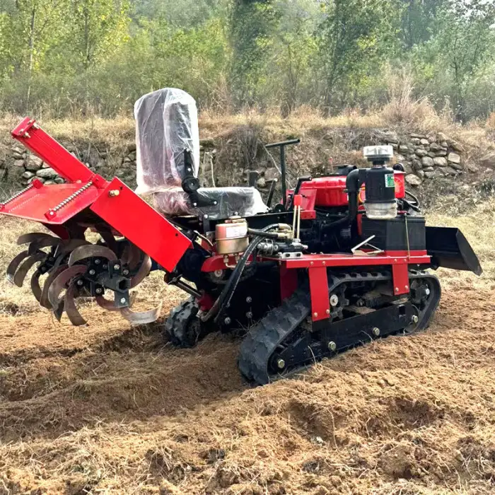 Crawler Rotary Tiller 25hp 35hp Agricultural Farm Equipment Mini Farming Cultivator Crawler Tractors