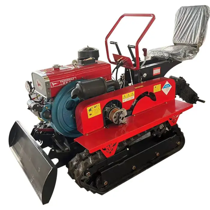 Crawler Rotary Tiller 25hp 35hp Agricultural Farm Equipment Mini Farming Cultivator Crawler Tractors