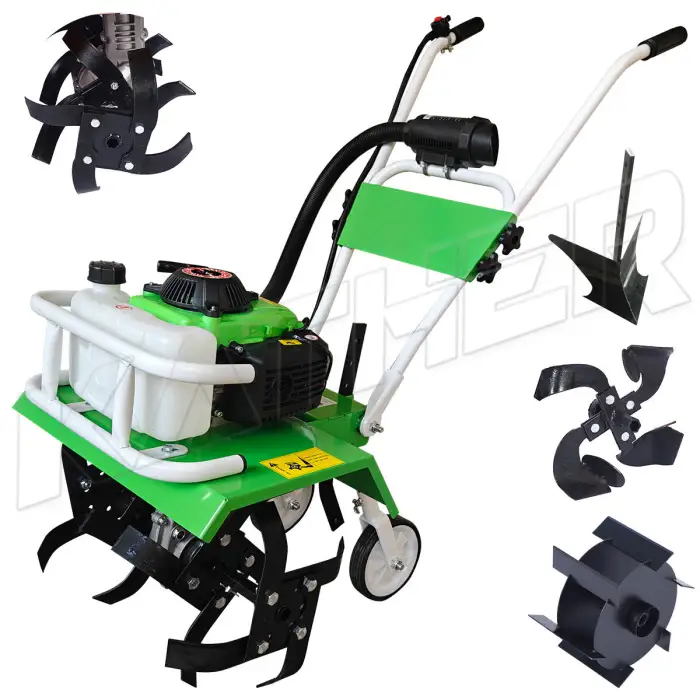 KATHER High Performance Hand Push Mini Power Tiller Cheap Gasoliner Rotavator Tiller Petrol Powered Tiller Cultivator