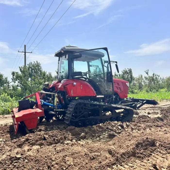 Farm Crawler-type Rotary Tiller Sowing Fertilizing Tractor Weeding Rotary Cultivator Multifunctional Power Tiller