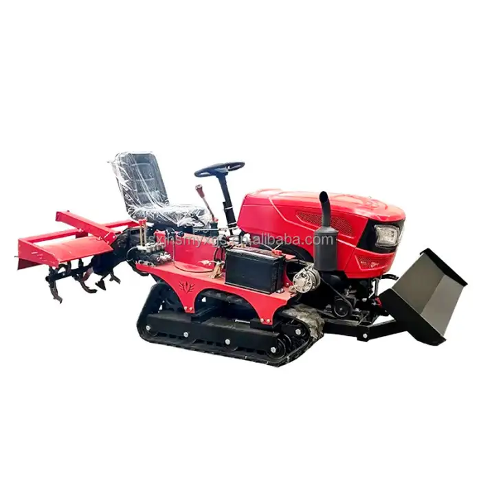 Mini 35hp diesel Power Tiller Cultivators Agricultural Farming Machine Crawler Tractor Suitable Paddy Fields and Dry Land