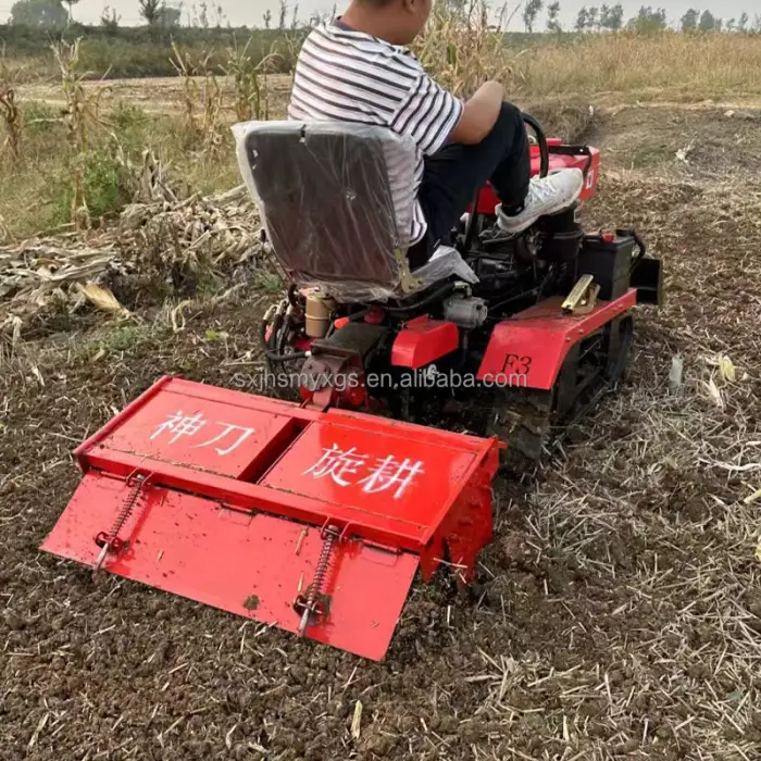 Mini 35hp diesel Power Tiller Cultivators Agricultural Farming Machine Crawler Tractor Suitable Paddy Fields and Dry Land