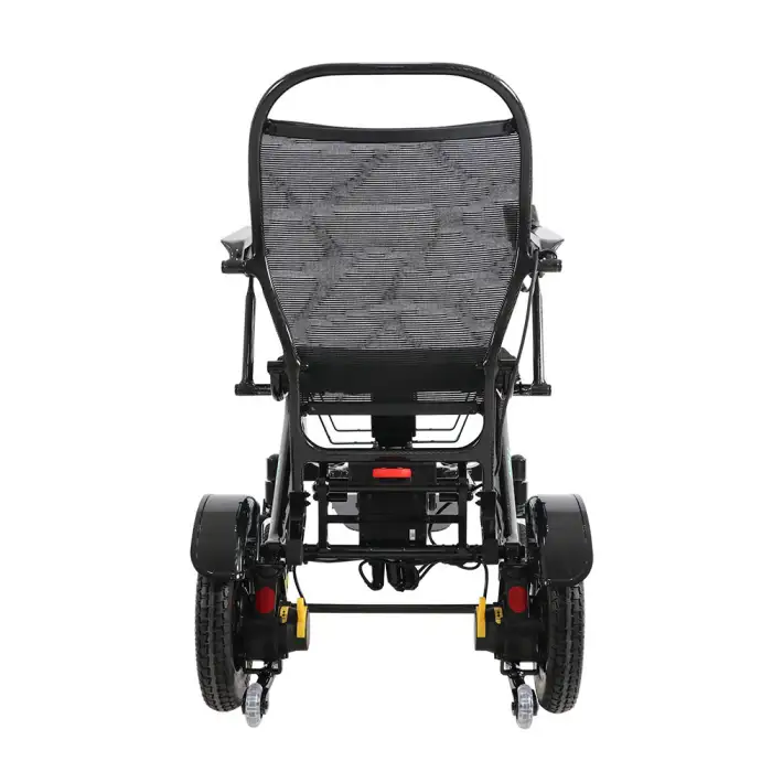 Curved Comfortable Backrest Electric Wheelchair Light Carbon Black Metal Carton Box Disability Devices for Cars Ce Carbon Fiber