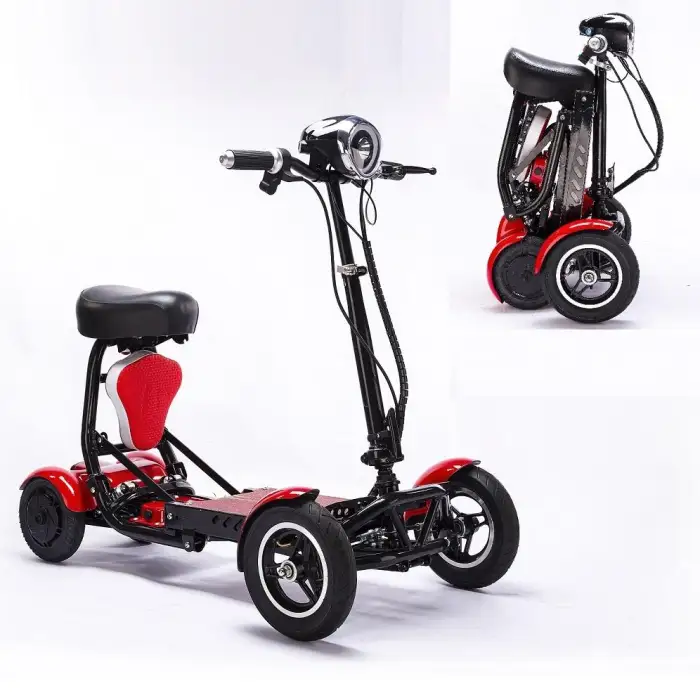 4 Wheel Heavy Duty Elderly Foldable Dh Handicap Mobility Wheelchair Scooters Electric Car with 2 Seat