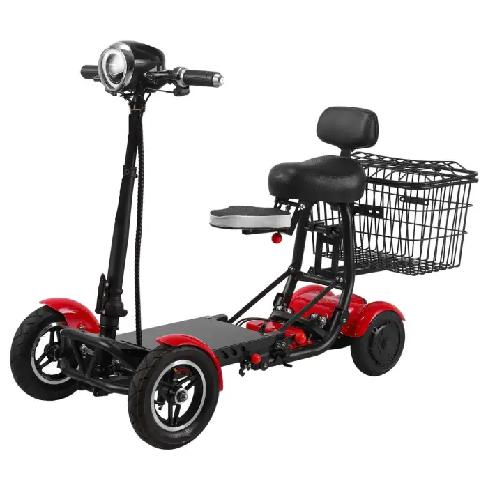 4 Wheel Heavy Duty Elderly Foldable Dh Handicap Mobility Wheelchair Scooters Electric Car with 2 Seat