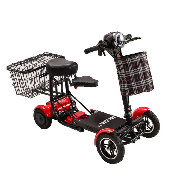 4 Wheel Heavy Duty Elderly Foldable Dh Handicap Mobility Wheelchair Scooters Electric Car with 2 Seat