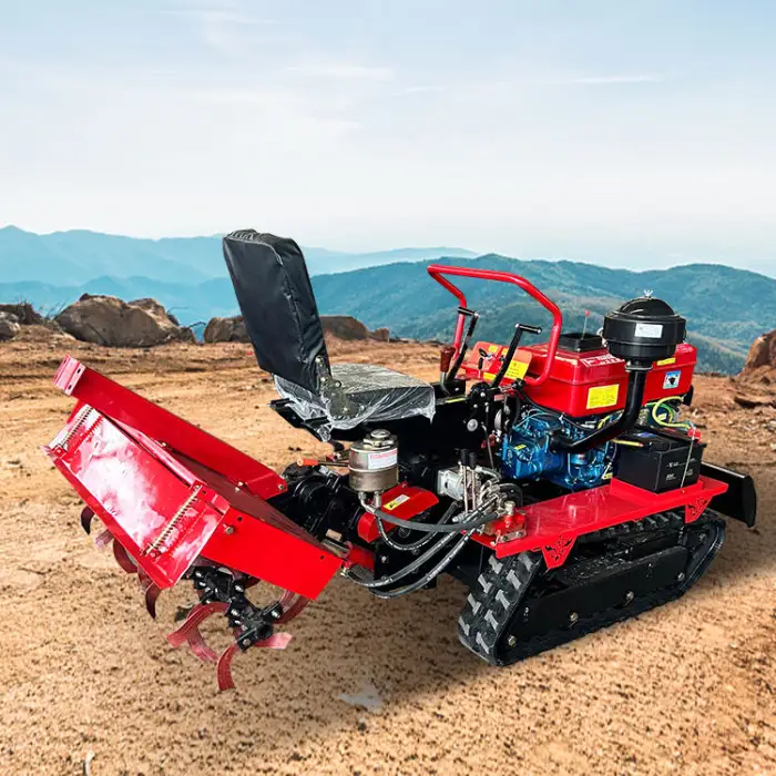 Mini Crawler Tractor Remote Control Mini Crawler Cultivator Agricultural Machinery Farm Cultivator