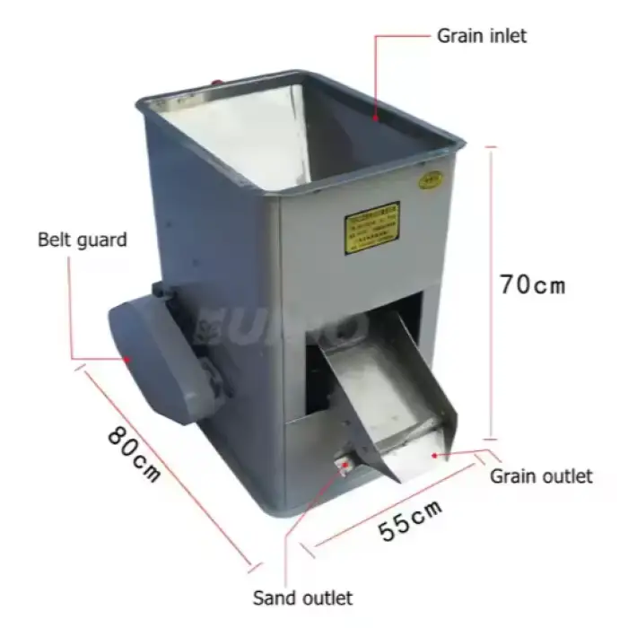 Grain Seed Cleaning Screening Destoner Paddy Rice Wheat Stone Removing Machine