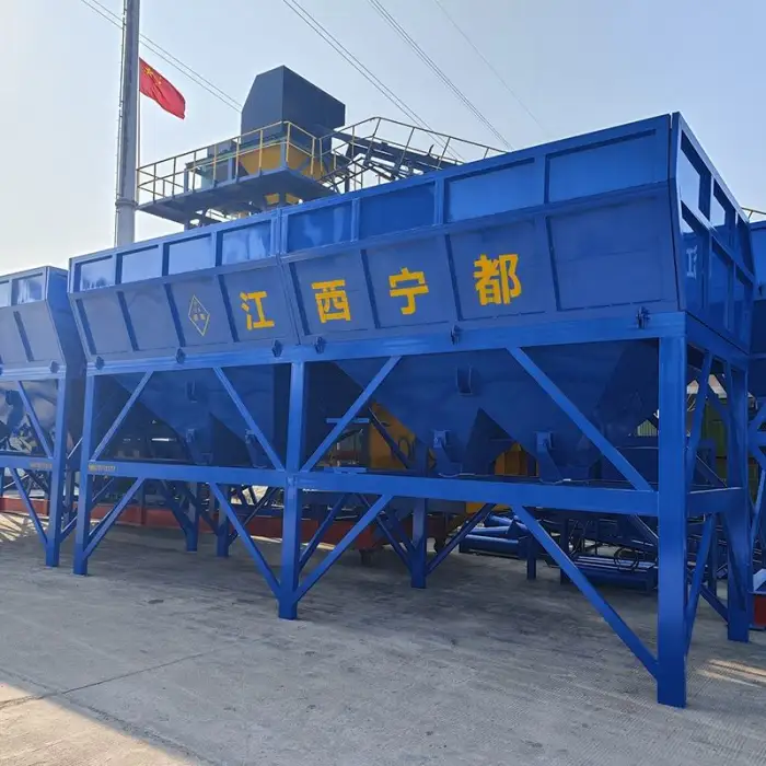 XY Pld1200 Two/Three Hopper Aggregate Batcher Concrete Machinery Screw Conveyor Type Machine Mini Concrete Batching Machine