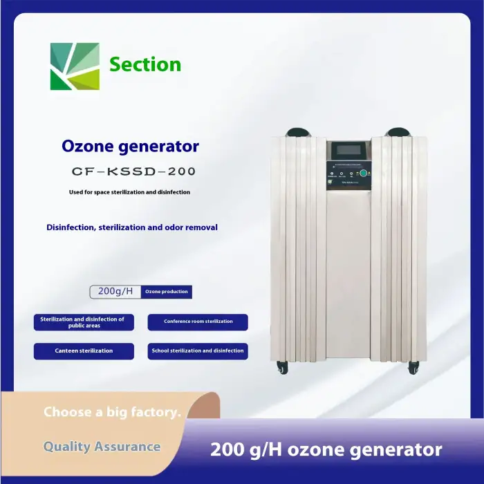 220V Ozone Sterilizer Food Cosmetic Farm Workshop Water Processing Motor PLC Industrial 200G Ozone Generator Machine