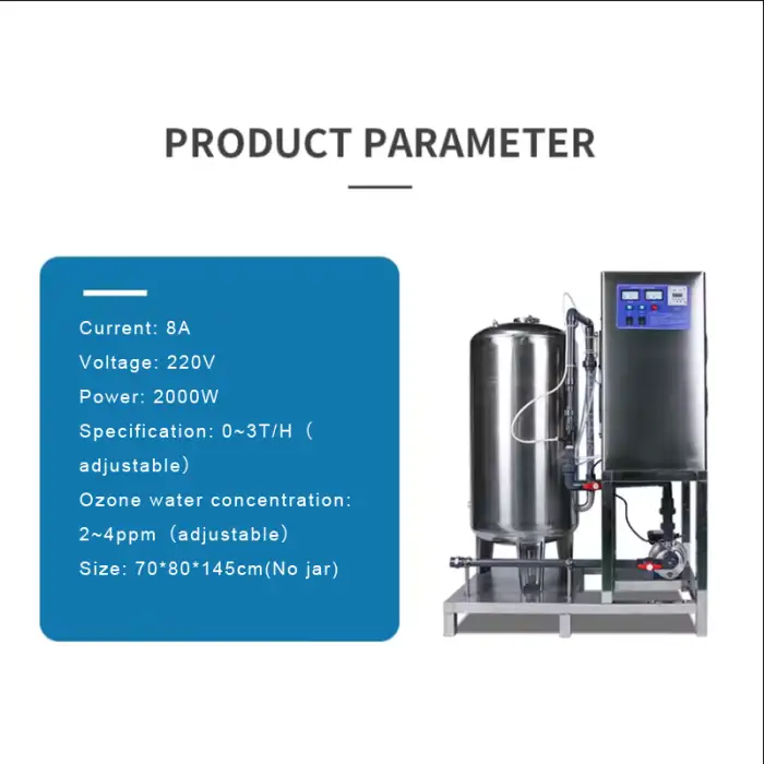 Oxygen Source Ozone Water Machine for Food Machinery Potato Peeling Machine OZONE Generator Sterilizer