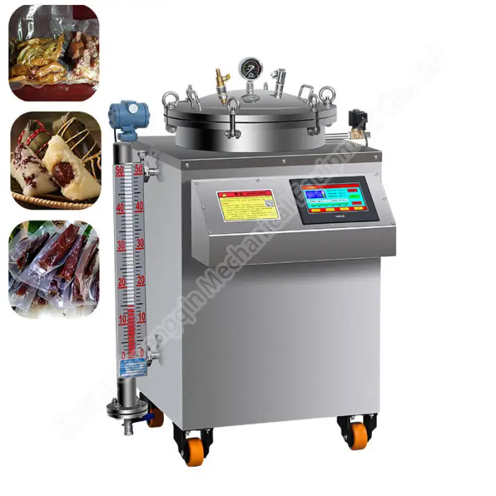 Food Sterilizing Machine Steam Water Bath Food Sterilizer Retort Pouch Bottle Canned Food Vertical Retort Machine