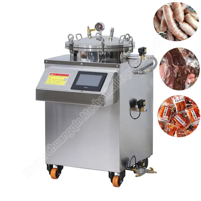 Food Sterilizing Machine Steam Water Bath Food Sterilizer Retort Pouch Bottle Canned Food Vertical Retort Machine