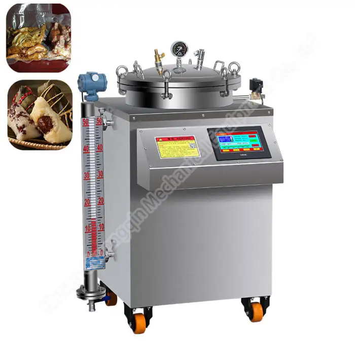 Food Sterilizing Machine Steam Water Bath Food Sterilizer Retort Pouch Bottle Canned Food Vertical Retort Machine