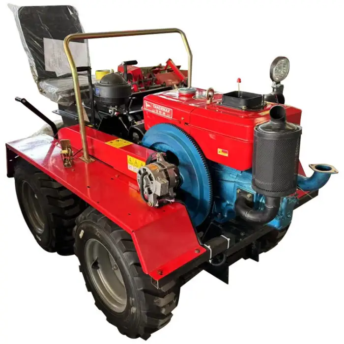 Micro Rotary Tiller Cheap Mini Tractor Cultivator OEM ODM Ploughing Boring Machine 4x4 Tracked Crawler Tractor