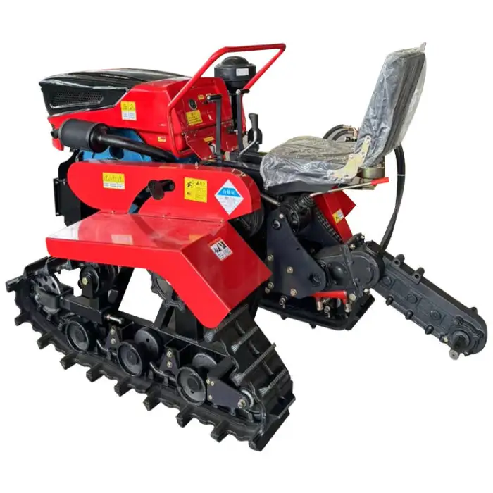 Micro Rotary Tiller Cheap Mini Tractor Cultivator OEM ODM Ploughing Boring Machine 4x4 Tracked Crawler Tractor