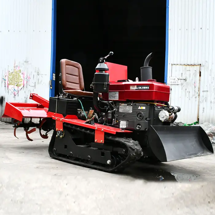 25 HP Crawler Tractor Multifunctional Mini Rotavator Rotary Tiller Cultivator Diesel Fuel