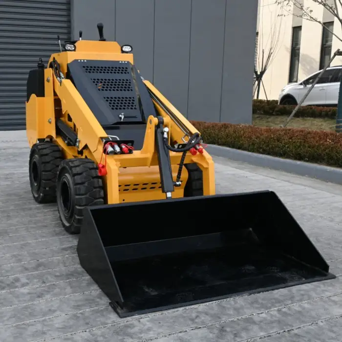 Track Wheel CE/EPA Mini Skid Steer Loader With Bucket Trencher Rotary Plow