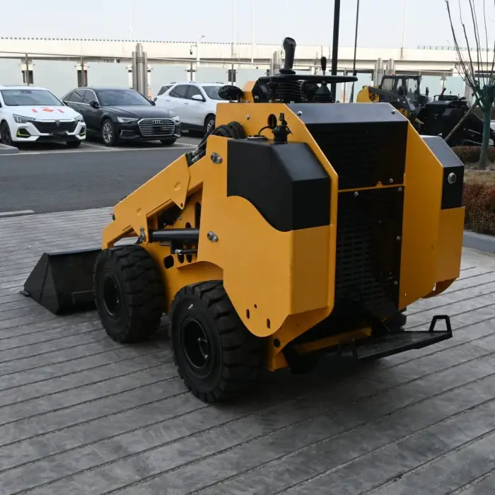 Track Wheel CE/EPA Mini Skid Steer Loader With Bucket Trencher Rotary Plow