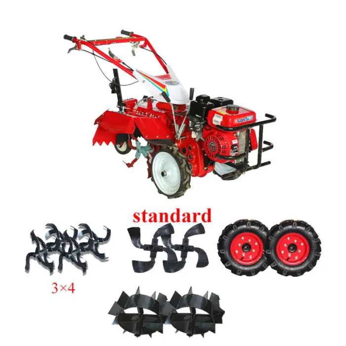 7HP 4 Stroke Belt Drive Agricultural Gasoline / Petrol Power Tillers Garden Rotavator / Cultivator Tiller Amec Power Tiller