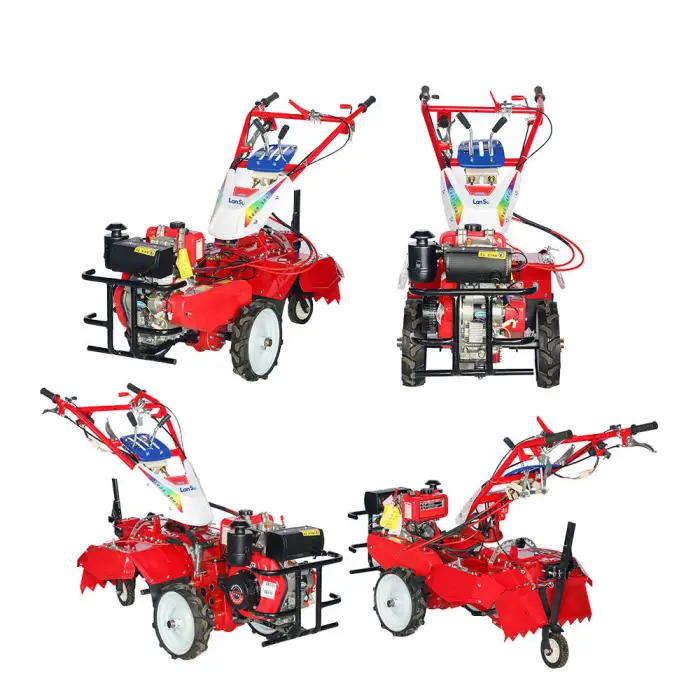 7HP 4 Stroke Belt Drive Agricultural Gasoline / Petrol Power Tillers Garden Rotavator / Cultivator Tiller Amec Power Tiller