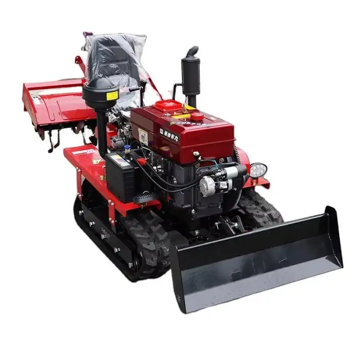 Mini Rotary Tiller Crawler Tractor Cultivator China's Agricultural Farming Wheel Tractor Motor