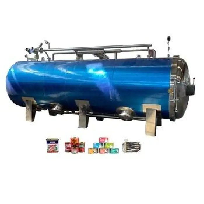 Horizontal Autoclave Food Canning Jar Sterilizer Retorting Machine