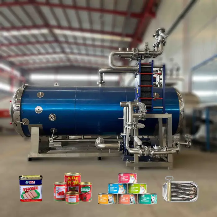 Horizontal Autoclave Food Canning Jar Sterilizer Retorting Machine