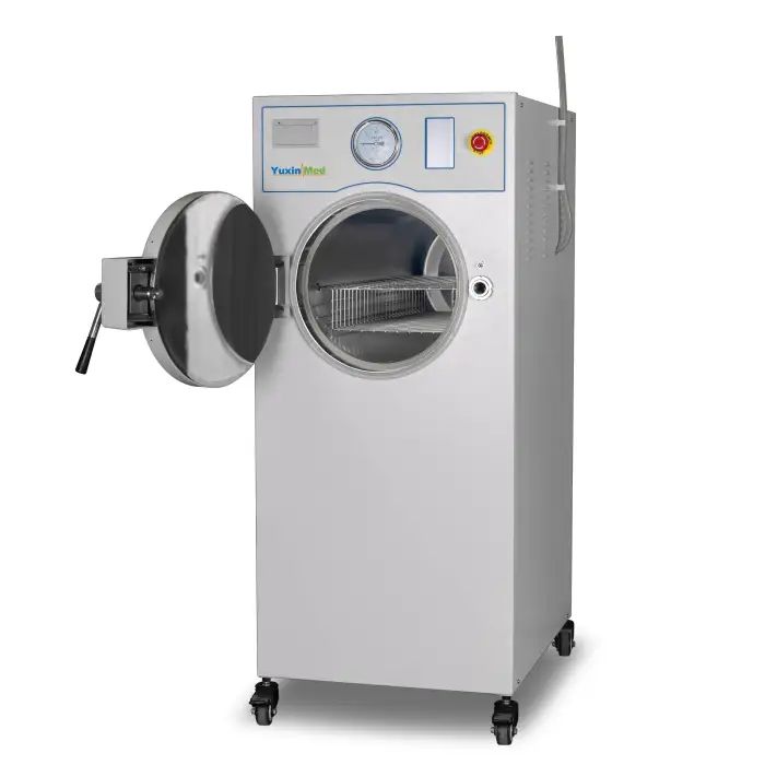 MST-100B Manual Door Horizontal Sterilizer Interior 304 Stainless Steel Pulsating Vacuum Sterilization High Pressure Steam