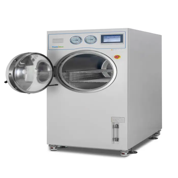 MST-100B Manual Door Horizontal Sterilizer Interior 304 Stainless Steel Pulsating Vacuum Sterilization High Pressure Steam