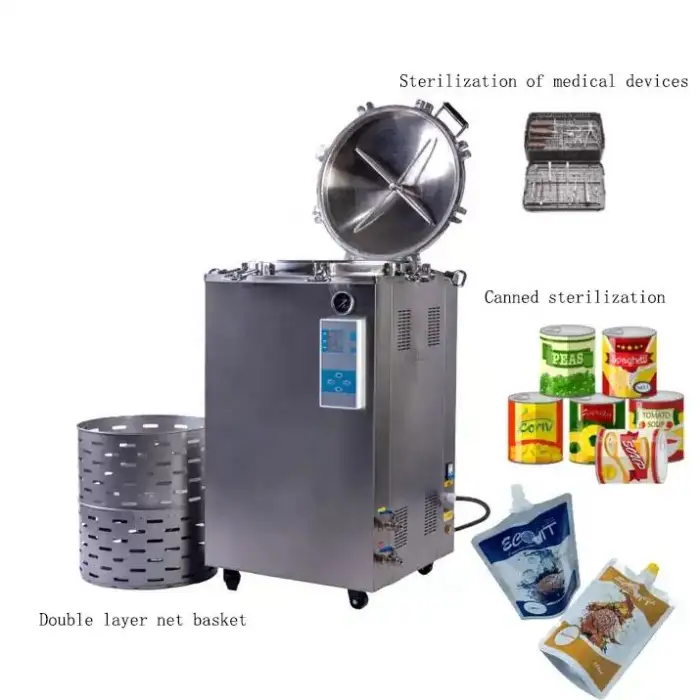 JIBIMED Hot Sell Vertical Pressure Steam Sterilizer 35L 50L 75L 100L 120L 150L Autoclave Vertical