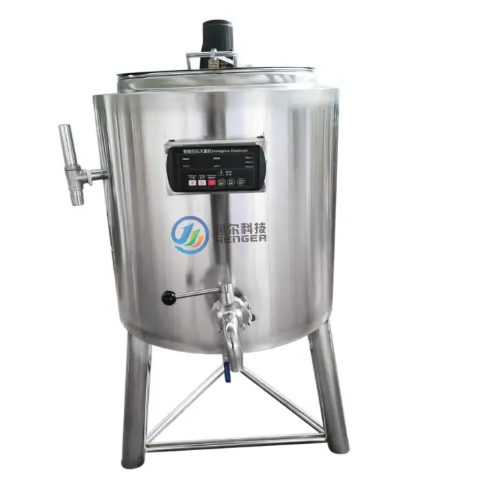 Automatic 100 1000 Liters Milk Pasteurizer Pot Milk Plate Pasteurizer UHT Sterilizer Food Pasteurization Mini Juice Sterilizer