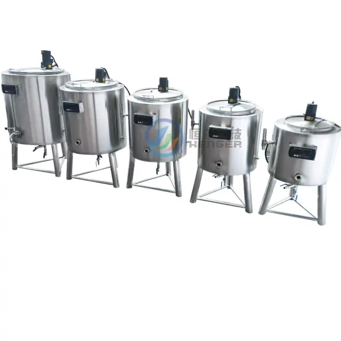 Automatic 100 1000 Liters Milk Pasteurizer Pot Milk Plate Pasteurizer UHT Sterilizer Food Pasteurization Mini Juice Sterilizer