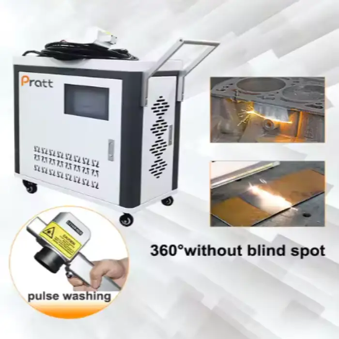 Pratt Portable Handheld 100w 200w 300w 500w Industrial Pulse Laser Rust Stripper Cleaning Machine for Wood and Stone