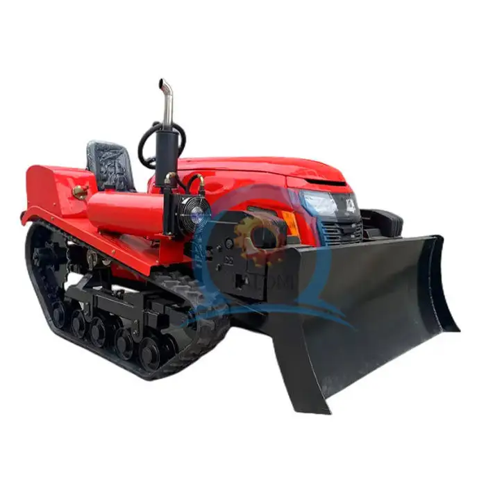 Small Multifunction Ride on Tracked Rotovator Mini Rotary Tiller Cultivator