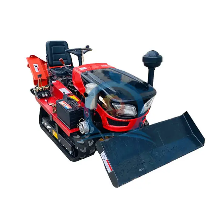 Small Multifunction Ride on Tracked Rotovator Mini Rotary Tiller Cultivator