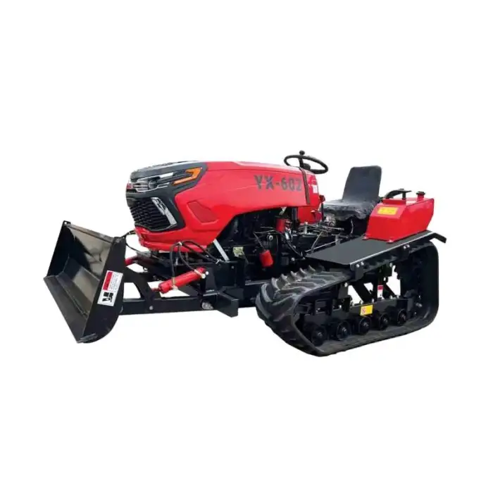 Ride on Tracked Rotovator Mini Rotary Tiller Cultivator