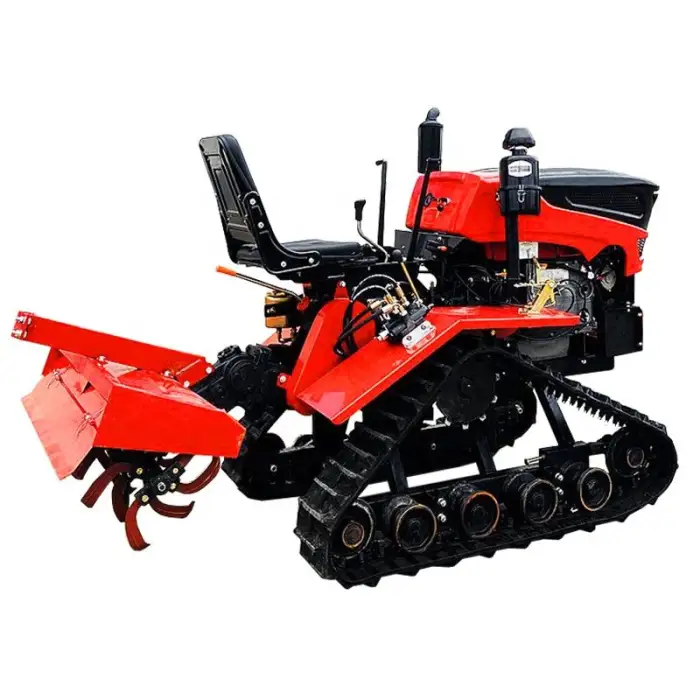 Machine Multi Function Crawler Tractor diesel Paddy Rotavator Cultivators Power Rotary Tiller